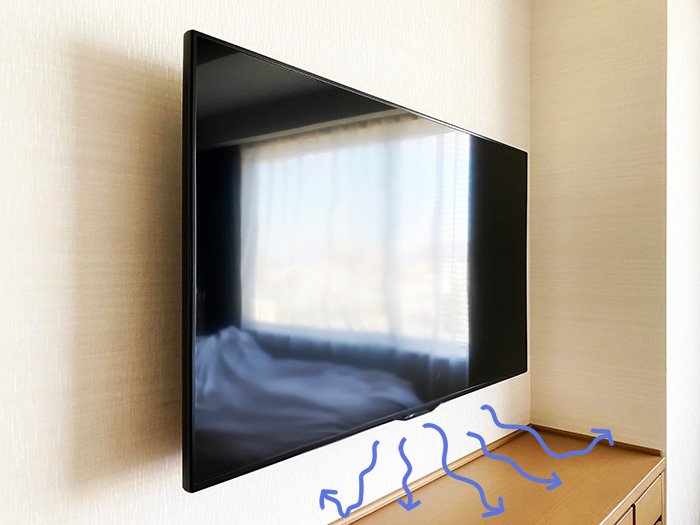 テレビの音漏れの写真画像